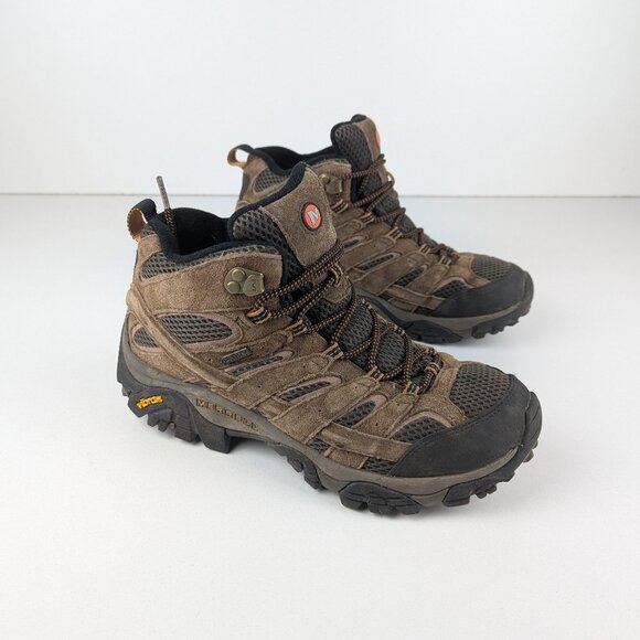Merrell Moab 2 Boots Men's Size 8 Brown Earth Suede Hikers Mid Waterproof J06051 - Picture 1 of 9